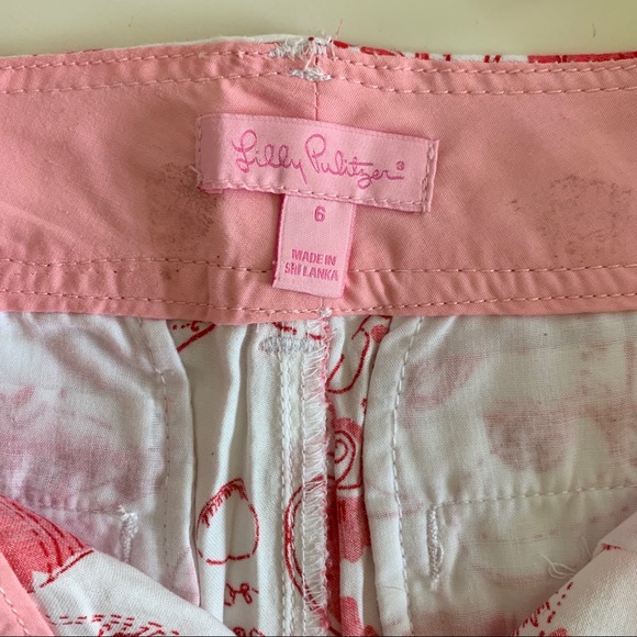 EUC size 6 Lilly Pulitzer Spin the Bottle shorts - Picture 3 of 3